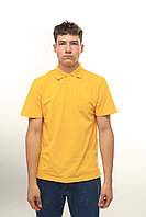 Поло унисекс с коротким рукавом, премиум хлопок XXL, Желтый