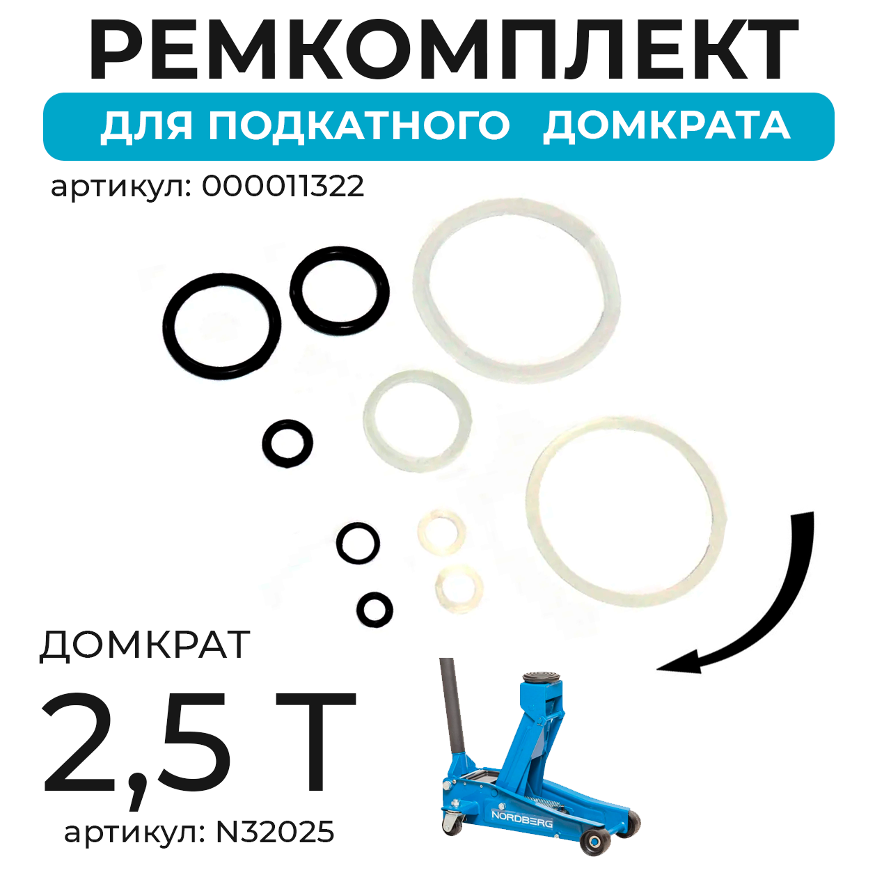 NORDBERG ЗАПЧАСТЬ РЕМКОМПЛЕКТ для домкрата N32025