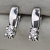 Золотые серьги с бриллиантами б/з 0.316Ct SI1/H, VG-Cut, фото 7