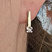 Золотые серьги с бриллиантами ж/з 0.20Ct SI1-SI2/H, VG-Cut, фото 2