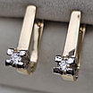 Золотые серьги с бриллиантами ж/з 0.20Ct SI1-SI2/H, VG-Cut, фото 4