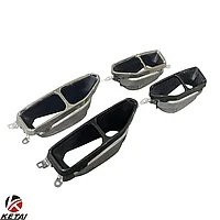 Насадки на глушители на BMW 7-серия (G11/G12) 2019-22 дизайн 760 (Черный)