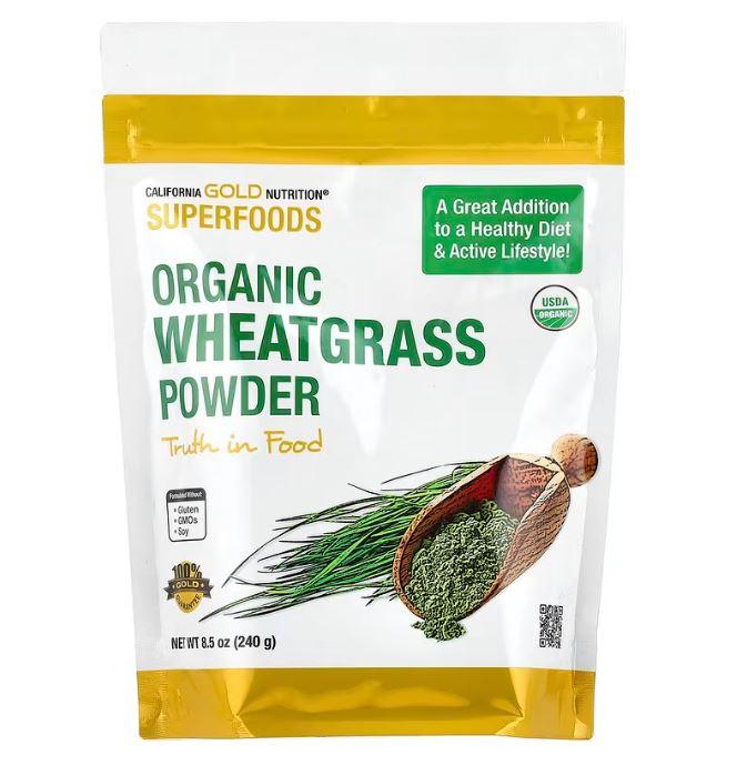 California Gold Nutrition, Superfoods, порошок из органических ростков пшеницы, 240 г (8,5 унции)