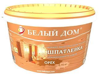 Шпатлевка Белый Дом для деревянных изделий акриловая  750гр.,Орех