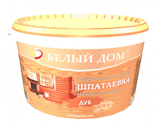 Шпатлевка Белый Дом для деревянных изделий акриловая  750гр, Дуб