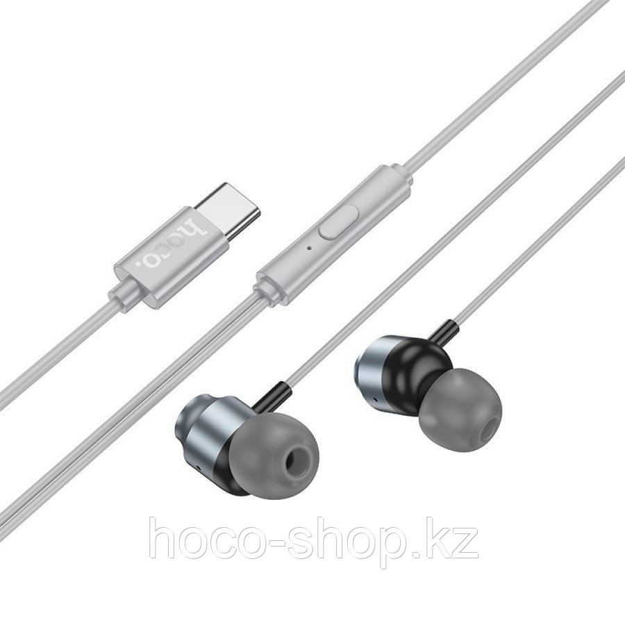 Проводные вакуумные наушники Type-c Hoco M122 gray