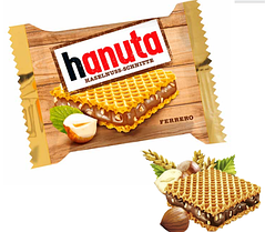 Hanuta huzelnuss вафли ореховый крем 22гр (10шт-упак)*