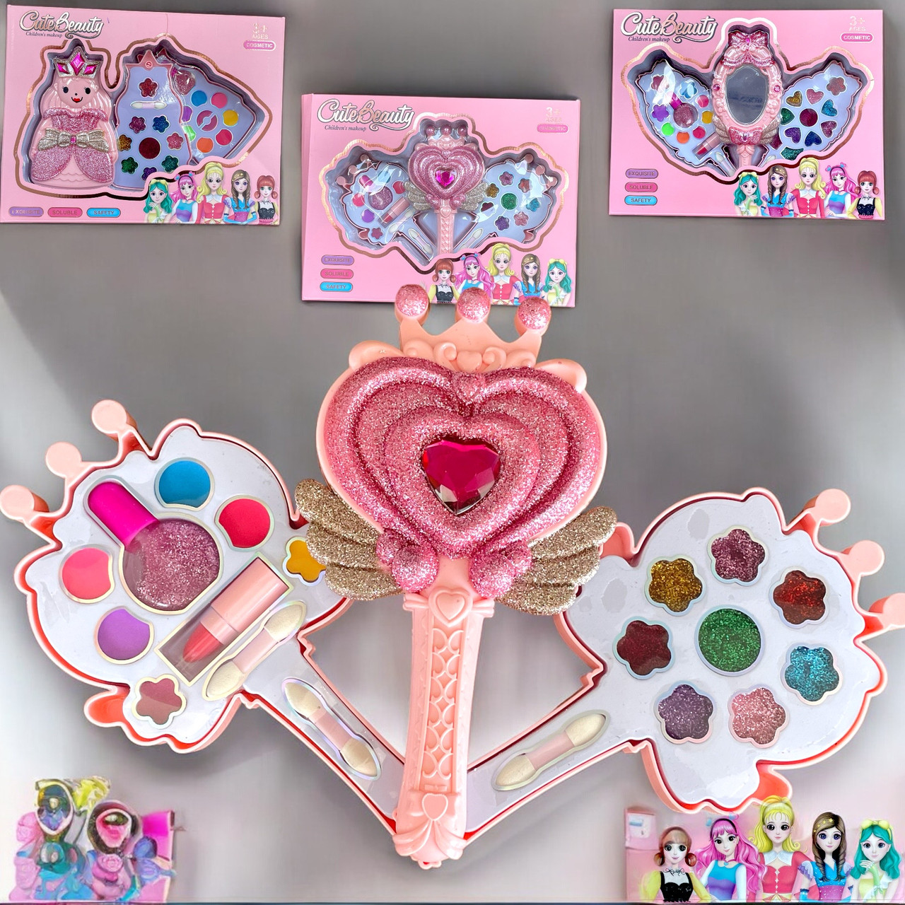 Помятая упаковка!!! 1688-8805 Cute Beauty косметика разные виды, 30*23см