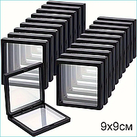 Футляр для предметов коллекционирования 9x9см черный (без подставки)
