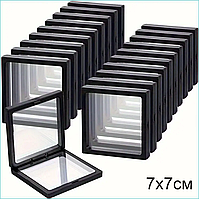Футляр для предметов коллекционирования 7x7см черный (без подставки)