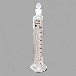 Цилиндр 2-2000-2 с пришлифованной пробкой на стеклянном основании