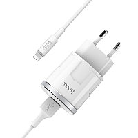 Зарядное устройство Hoco C37A Thunder power single port charger set Apple White