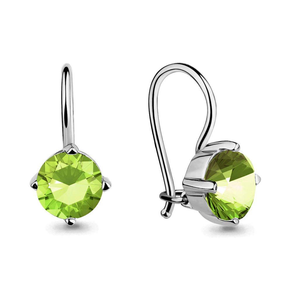 Серебряные детские серьги Стекло Aquamarine 46071101З.5 серебро с родием коллекц. Happy