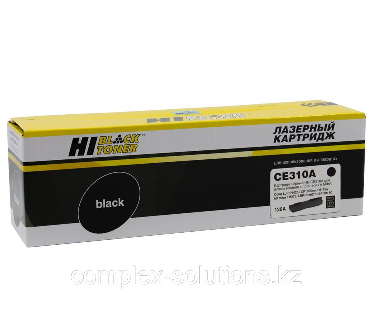 Тонер картридж Hi-Black [CE310A] для HP CLJ CP1025 | 1025nw | Pro M175, № 126A, Bk, 1,2K | [качественный