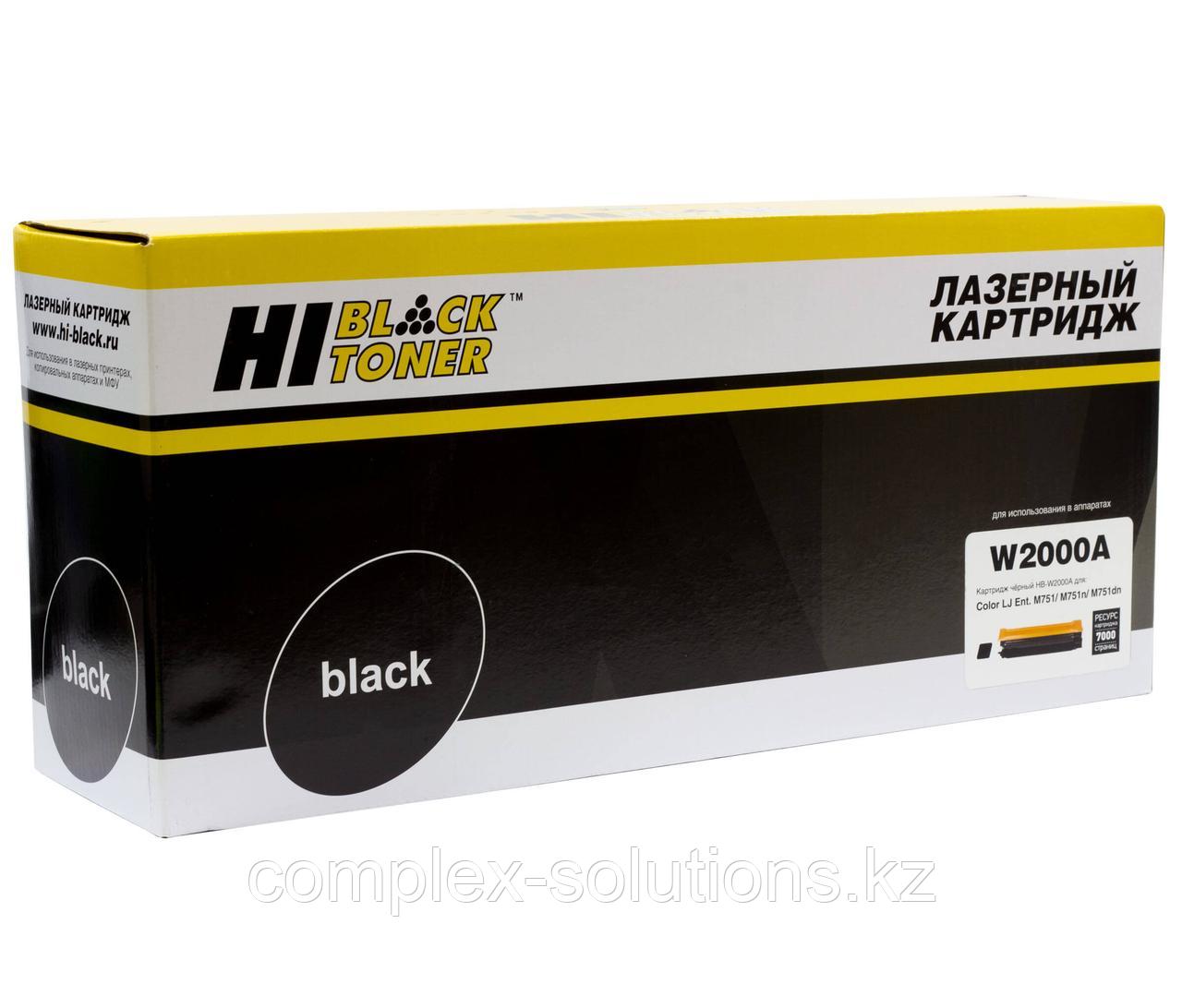 Тонер картридж Hi-Black [W2000A] для HP CLJ Enterprise M751 | M751n | dn, №658A, Восстанов., Bk, 7К |