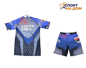 Рашгард для MMA 2в1 Green Hill Hardcore Blue (размер 36)