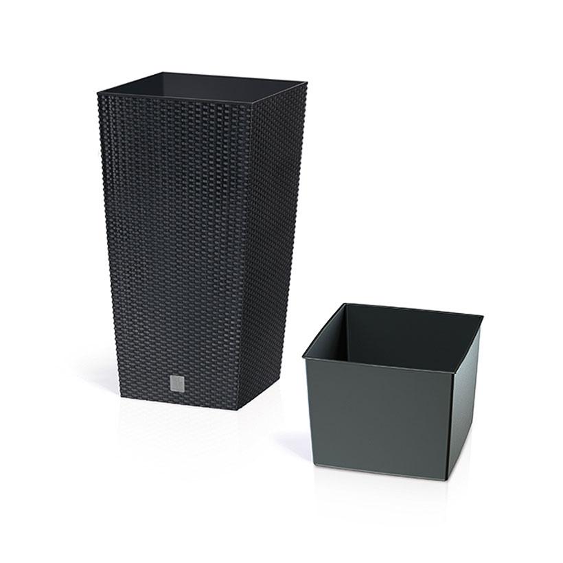 Садовое кашпо для цветов RATO SQUARE DRTS325-S433 антрацит 2 предмета 21 и 49 л