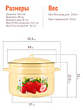Бак эмалированный 25 л С-2828/4Км Сочная клубника, фото 3