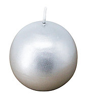 Свеча Шар серебряный, 55 мм