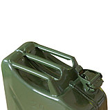 Канистра для бензина зеленая ИК-8 Поиск 20 л металл, фото 3