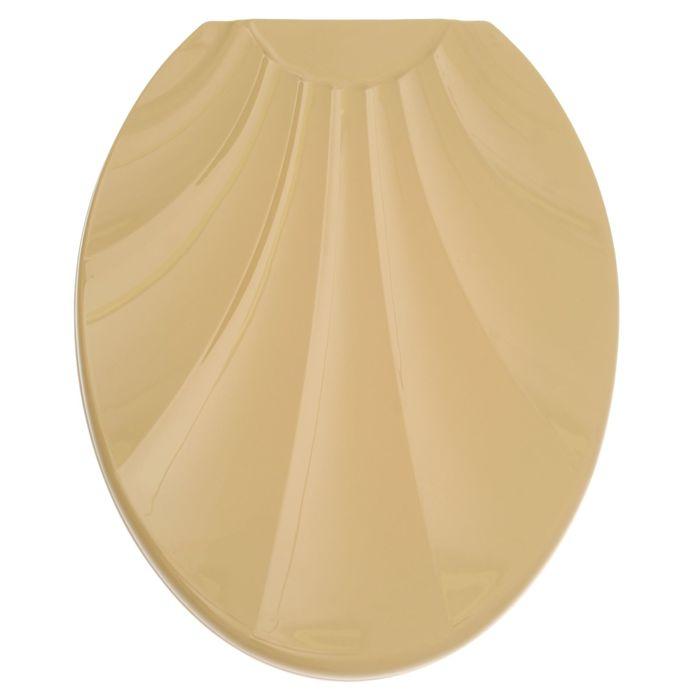 Сиденье для унитаза жесткое Ракушка бежевый РП-812, фото 1