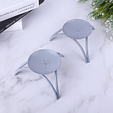 Подсвечник "Олимп" серый, набор из 2 шт. Омский свечной, фото 2