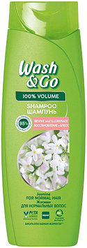 Wash&Go 100 % объем Жасмин Восстановление и Блеск шампунь 675 мл