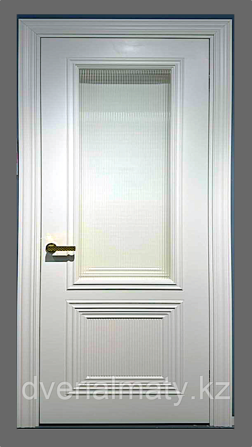 DL 720 ЭМАЛЬ Белая 2.20 ДО со стеклом. Дверь межкамнатная, фото 1