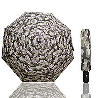 Складной зонт автомат 100 см камуфляжный серо зеленый