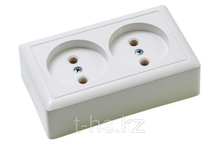 Розетка РА 16-237-б (2-я о/у. 16А IP20) "ХИТ" (112) Шнайдер-450