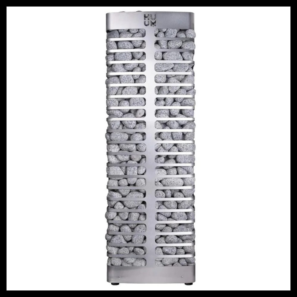 Электрическая печь для сауны Huum Steel 10,5 (мощность = 10,5 кВт, объем = 10-17 м3, под выносной пульт управления)
