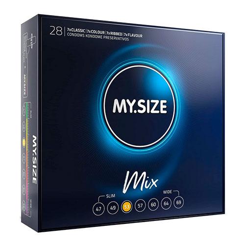 Презервативы "MY.SIZE MIX" №28 размер 53 (ширина 53mm) - МИКС