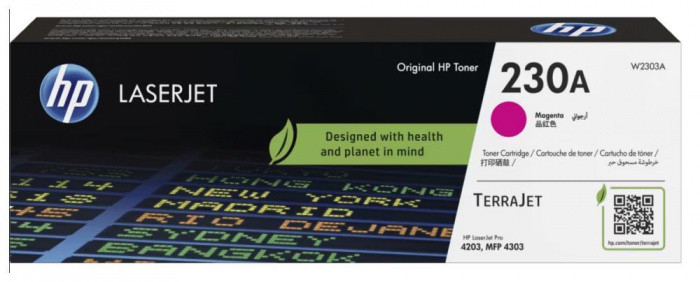 hp Картридж лазерный HP W2303A 230A Magenta LaserJet Toner, на 1800 страниц