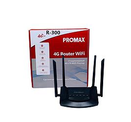 Беспроводной 4G Wi-Fi модем роутер с поддержкой SIM-карты Promax R-300, 300Мбит/с