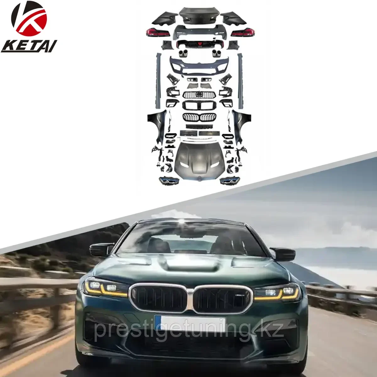 Комплект рестайлинга на BMW 5-серия (F10) 2009-17 на M5 F90 CS (FULL SET)
