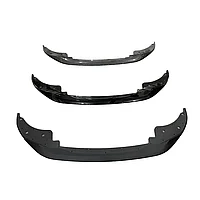 Накладка на передний бампер на BMW 4-серия (G22) 2020-24 (Черный цвет) 2D