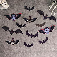 Набор летучих мышей декор на Хэллоуин 12 шт вид 3