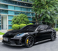 Карбоновый обвес для Porsche Panamera 976 Панамера Губа переднего бампера Боковые юбки Спойлер