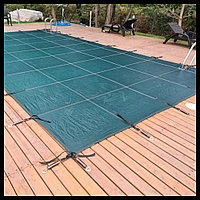 Тентовое защитное покрытие для бассейна Cover Lock (цвет - зеленый, закладные под декинг)