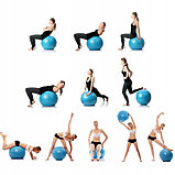 Фитбол, мяч для фитнеса c насосом (d=75см) FB75-violet, фото 5