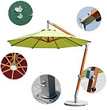 Зонт Wood Lux, 3х3м, квадратный, бежевый (с камнями), фото 8