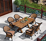 Обеденная группа на 6 персон "Берлин" (алюминий + ротанг), фото 2