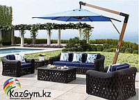 Зонт Wood Lux, 3х3м, квадратный, синий (с камнями)