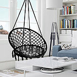 Кресло-гамак "Гнездышко" Черный + подушка, фото 3