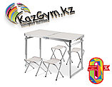 Стол с 4 стульями для пикника FG-120-grey, фото 2