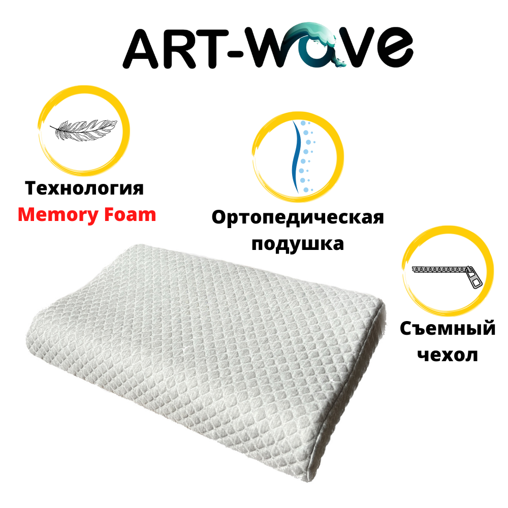 Подушка прямоугольная с эффектом памяти, фото 1