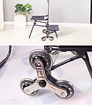 Сумка-тележка хозяйственная на колёсах, с сиденьем, коричневая, фото 2