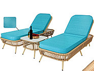 Комплект из 2-х шезлонгов со столиком "Оазис”