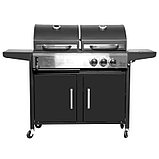 Гриль 2в1 газовый 3 горелки + уголь QL-08, фото 2