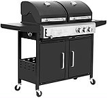 Гриль 2в1 газовый 3 горелки + уголь QL-08, фото 4